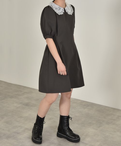 セール 衿レースタックワンピース ダブルクローゼット W Closet Magaseek