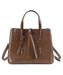 Ungrid(アングリッド)/アングリッド Ungrid バッグ トートバッグ ハンドバッグ ショルダー レディース 2WAY CROCODILE STRING FLAP HANDBAG ブ/キャメル