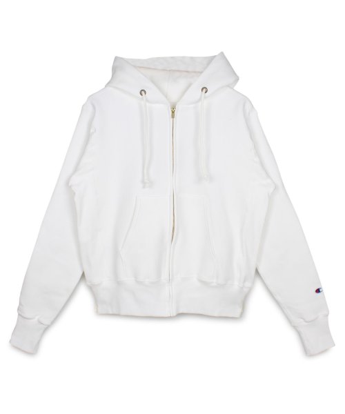 CHAMPION(チャンピオン)/ チャンピオン Champion パーカー スウェット リバースウィーブ メンズ レディース ジップアップ REVERSE WEAVE ZIP HOODED S/ホワイト