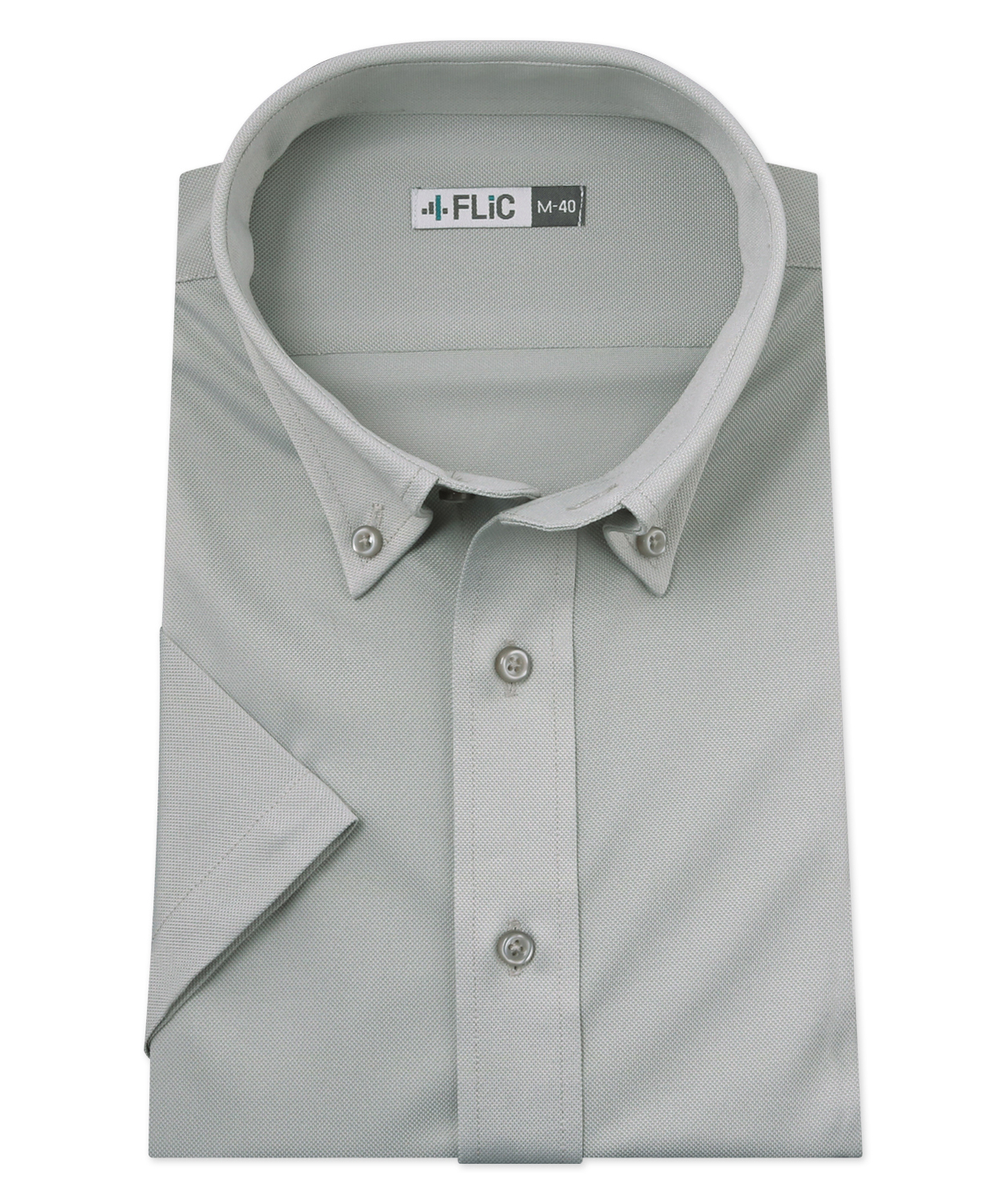 時短シャツ クールビズ ノーアイロン ワイシャツ ニットシャツ ストレッチ ポロシャツ メンズ シャツ ビジネス ボタンダウン グレー ポケット無し y シャツ (503954883) | フリック(FLiC) - MAGASEEK