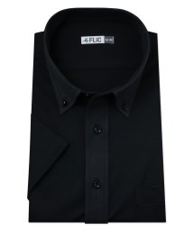 FLiC/時短シャツ クールビズ ノーアイロン ワイシャツ ニットシャツ ストレッチ ポロシャツ メンズ シャツ ビジネス ボタンダウン ブラック 異素材 yシャツ カッ/503954889