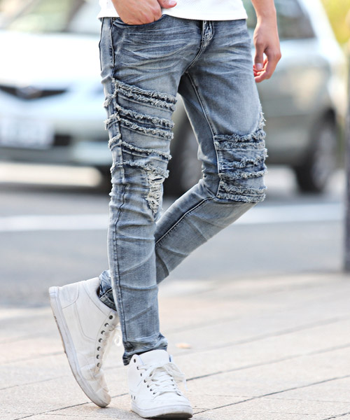 かわいい リメイク加工スキニーデニムパンツ デニム ロングパンツ ダメージ アンクル スキニー パンツ パンツ ボトムス Www Comisariatolosandes Com