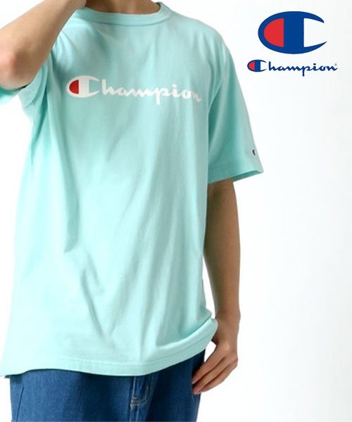 MARUKAWA(マルカワ)/【Champion】チャンピオン ロゴ Tシャツ 半袖T/ライトグリーン