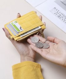 UNGRID bag(アングリッド　バッグ)/マッドクロコ カード財布キーリング付き/YEL