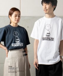 NOLLEY’S goodman(ノーリーズグッドマン)/【PEANUTS/ピーナッツ】CHARLIE BROWN ヴィンテージ プリント ビッグシルエット Tシャツ/ホワイト