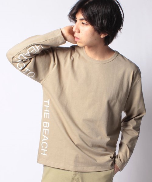 Ocean Pacific MENS(オーシャンパシフィック　メンズ)/【OP】ナガソデ Tシャツ/ベージュ