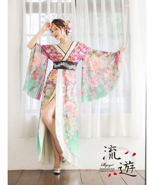 セール 着物ドレス ロング キャバドレス キャバクラドレス イベント リューユ Rew You Magaseek