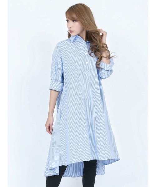 ヘムライン シャツ ワンピース ストライプ 七分袖 アールベート Rvate Magaseek ヘムライン シャツ ワンピース ストライプ 七分袖 アールベート Rvate Magaseek