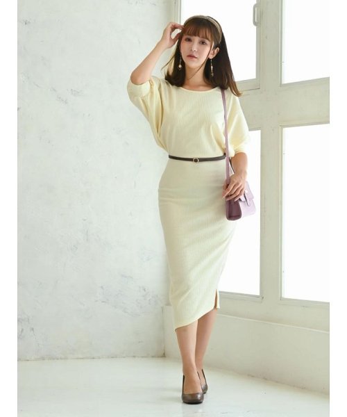 ワンピース 無地 アシンメトリー シンプル デザイン性 アールベート Rvate Magaseek