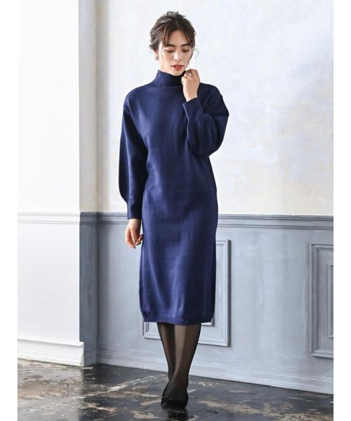 セール 15 Off ニットワンピース セーター 楽ちん ハイネック 長袖 アールベート Rvate Magaseek