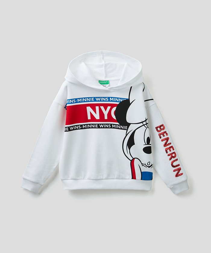 ディズニー Disney コラボ ミニーマウススウェットフードパーカー ユナイテッド カラーズ オブ ベネトン ガールズ Benetton United Colors Of Benetton Girls Magaseek