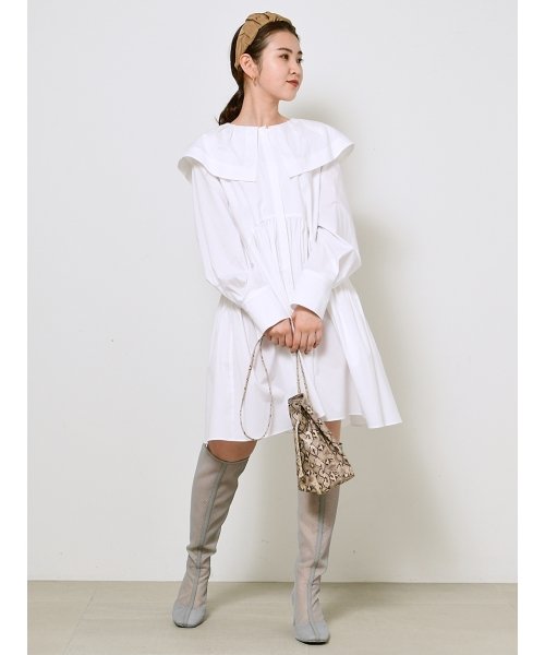 ビッグカラーミニワンピース レディースファッション 阪急百貨店公式通販 Hankyu Fashion