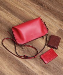 UNGRID bag(アングリッド　バッグ)/スムース サイドかがりミニポシェット/RED