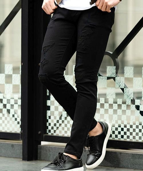 デニムパンツ メンズ ボトム ストレッチ 伸縮性 セットアップ可 ジーンズ S M L ダメージ加工 クラッシュ カジュアル ストリート Cavaria キャバ キャバリア Cavaria Magaseek デニムパンツ メンズ ボトム ストレッチ 伸縮性 セットアップ可 ジーンズ S M L ダメージ加工 クラッシュ カジュアル ストリート Cavaria キャバ キャバリア Cavaria Magaseek
