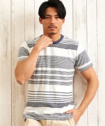 VICCI/Tシャツ メンズ 半袖 ブランド カットソー おしゃれ ボーダー柄 ボーダーTシャツ 裏毛 クルーネック 半袖Tシャツ トップス グレー ネイビー ホワイト レ/503958879