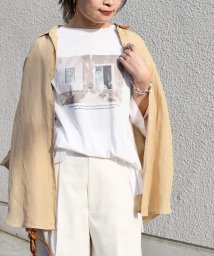 SHIPS WOMEN(シップス　ウィメン)/* オーガニックコットン フォト ショート スリーブ TEE 24SS ◇/ライトホワイト