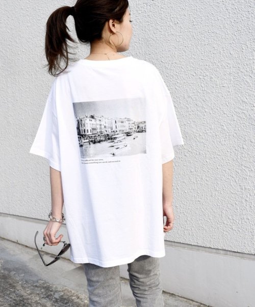 SHIPS WOMEN(シップス　ウィメン)/《一部追加予約》* オーガニックコットン フォト ショート スリーブ TEE 24SS ◆/ホワイト