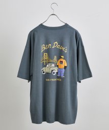 JUNRed(ジュンレッド)/BEN DAVISバックプリントBIG T/ブルー系（45）