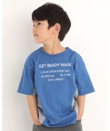WASK(ワスク)/サイド 切替 ビッグ 半袖 Tシャツ (100~160cm)/ブルー