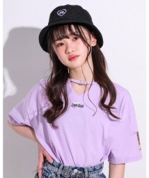 ZIDDY(ジディー)/【ニコ☆プチ掲載】チョーカー風 ベルト Tシャツ(130~160cm)/パープル