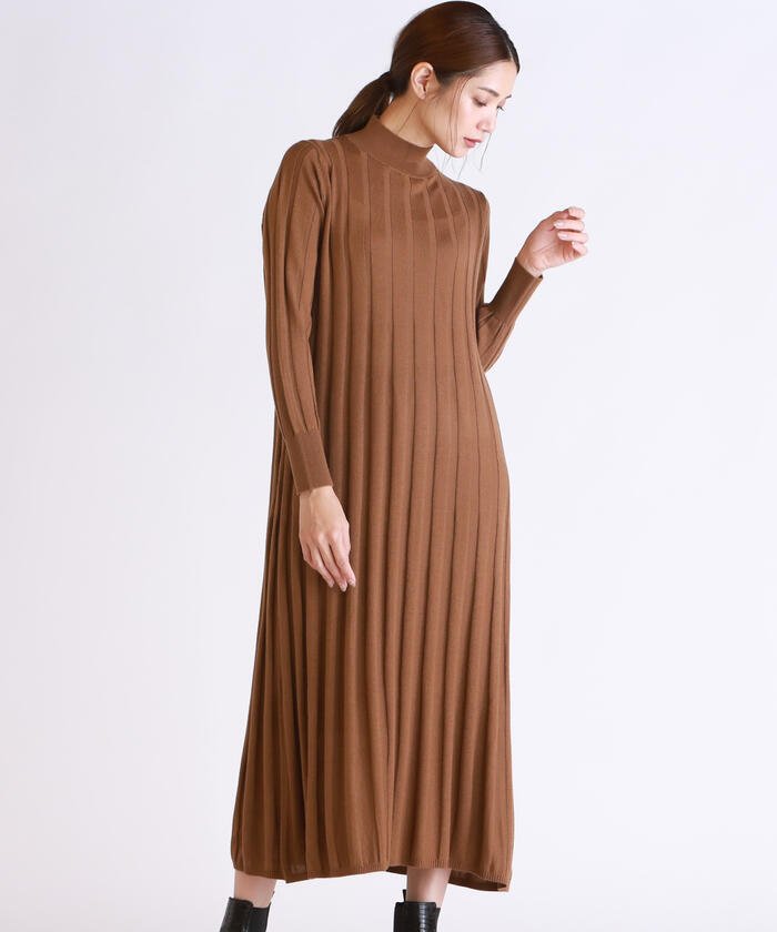 セール 73 Off Web別注 ロングニットフレアワンピース ロートレ アモン Lautreamont Magaseek