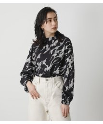 AZUL by moussy(アズールバイマウジー)/MARBLE PATTERN BLOUSE/柄BLK5