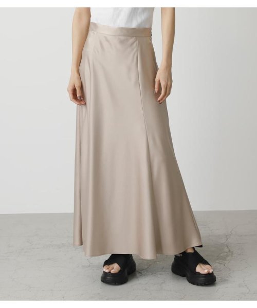 AZUL by moussy(アズールバイマウジー)/SATIN NARROW SKIRT/BEG