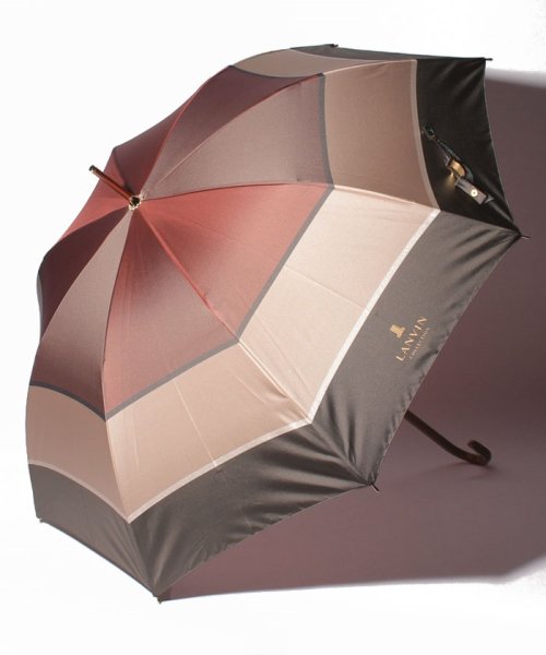 LANVIN Collection(umbrella)(ランバンコレクション（傘）)/LANVIN COLLECTION（ランバンコレクション） 傘【先染めツイル】/モカブラウン