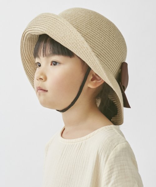 milsa(milsa)/milsa Kids Washeble Braid Ribbon Capeline/ブラウン