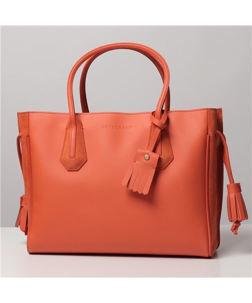 Longchamp(ロンシャン)/1295 861 PENELOPE ペネロペ レザー ハンドバッグ フック付き 鞄 レディース/オレンジ