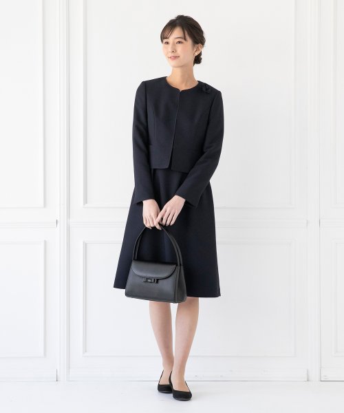 お受験/卒業式/入学式/ノーカラー＆ワンピース セットアップスーツ  