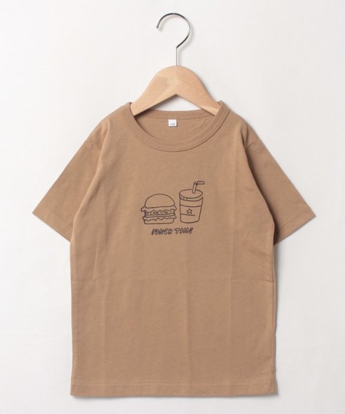 b-ROOM(ビールーム)/アソートグラフィック半袖Tシャツ 【PTPR】/キャメル