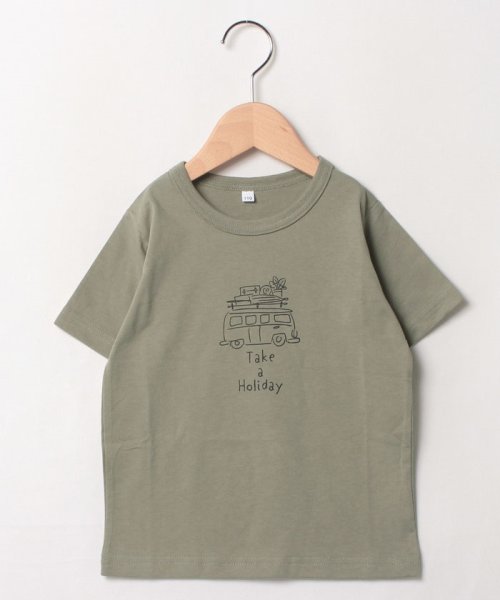 b-ROOM(ビールーム)/アソートグラフィック半袖Tシャツ 【PTPR】/ライトカーキ
