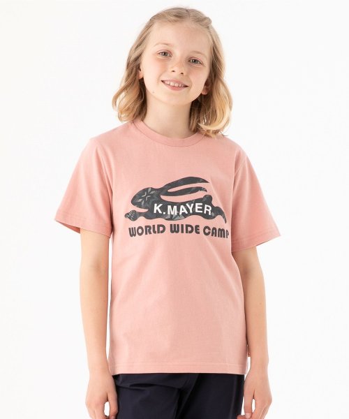 KRIFF MAYER(クリフ メイヤー)/ロゴ半袖T(柄ロゴ)（120～170cm）/ピンク