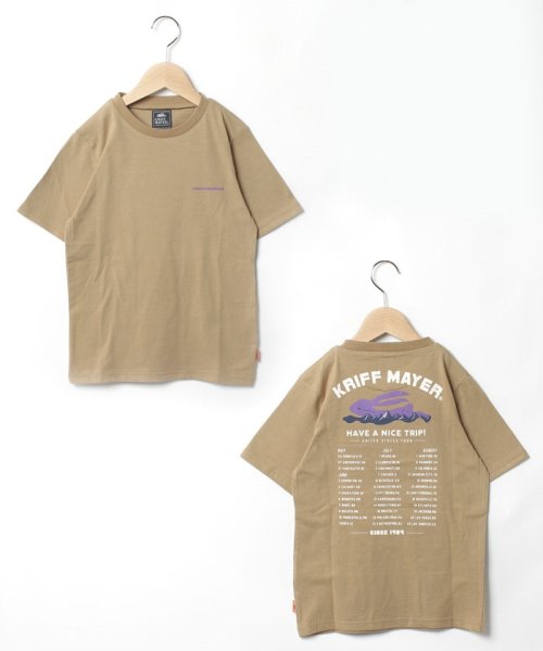 KRIFF MAYER(クリフ メイヤー)/ロゴ半袖Tシャツ(TRIP)（120～170cm）/ブラウン
