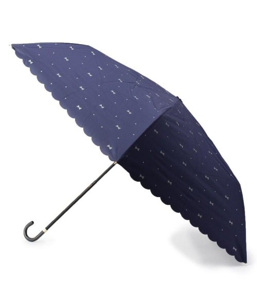 grove(グローブ)/Wpc. 遮光ドットリボン折り畳み傘（晴雨兼用）/ネイビー（493）