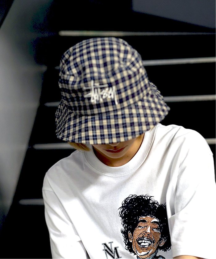 【STUSSY / ステューシー】 BASIC PLAID BUCKET HAT