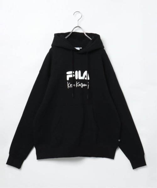 VENCE　EXCHANGE(ヴァンス　エクスチェンジ)/【WEB限定】FILA KEN KAGAMI プルパーカー/ブラック