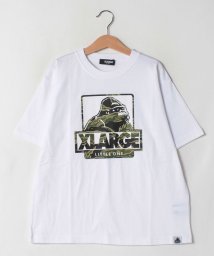 XLARGE KIDS(エクストララージ　キッズ)/抗菌防臭 迷彩OGゴリラビッグTシャツ/ホワイト