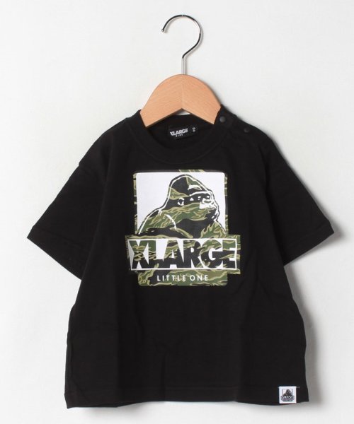 XLARGE KIDS(エクストララージ　キッズ)/抗菌防臭 迷彩OGゴリラビッグTシャツ/ブラック
