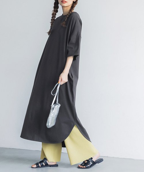 Usaコットン サイドスリットロングワンピース コカ Coca Magaseek