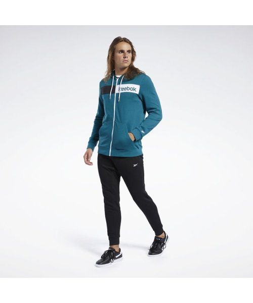 Reebok(リーボック)/トレーニング エッセンシャルズ リニア ロゴ フーディー / Training Essentials Linear Logo Hoodie/グリーン