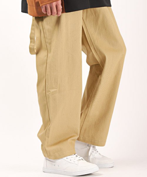 セール ツイルサスペンダーパンツ ワイドパンツ メンズ サスペンダー ツイル ラグスタイル Luxstyle Magaseek