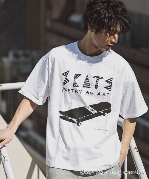セール Mark Gonzales Mark Gonzales Mark Gonzales マーク ゴンザレス イラストプリントハーフスリーブカットソー Magaseek