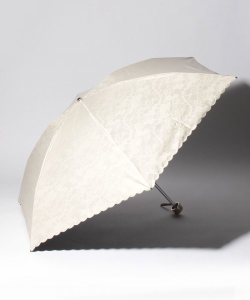 LANVIN Collection(umbrella)(ランバンコレクション（傘）)/LANVIN COLLECTION（ランバンコレクション）晴雨兼用折りたたみ日傘　スカラ刺繍レース/オフホワイト