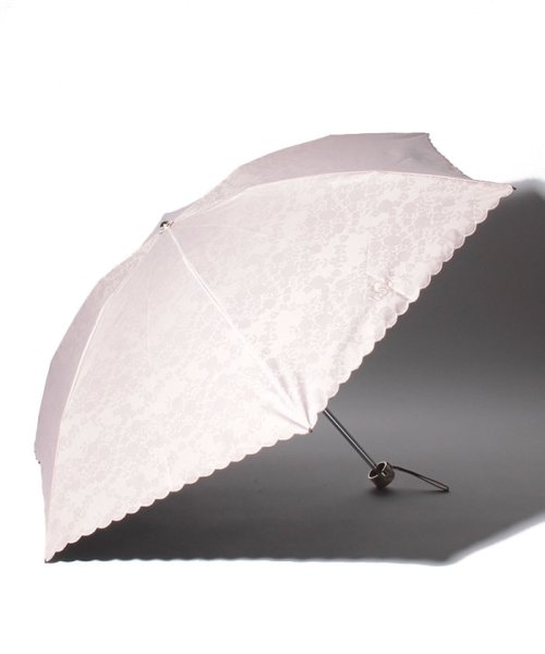 LANVIN Collection(umbrella)(ランバンコレクション（傘）)/LANVIN COLLECTION（ランバンコレクション）晴雨兼用折りたたみ日傘　スカラ刺繍レース/ピンク