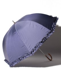 LANVIN en Bleu(umbrella)(ランバンオンブルー（傘）)/LANVIN en Bleu（ランバン オン ブルー）晴雨兼用日傘　ドビーフリル/ディープブルー