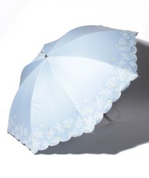 LANVIN en Bleu(umbrella)(ランバンオンブルー（傘）)/LANVIN en Bleu（ランバン オン ブルー）晴雨兼用日傘　シャンブレー/サックスブルー