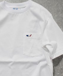 NOLLEY’S goodman(ノーリーズグッドマン)/クジラワンポイント ポケット付きTシャツ/ホワイト