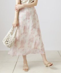 NICE CLAUP OUTLET(ナイスクラップ　アウトレット)/【natural couture】ほんのりタイダイスカート/ピンク